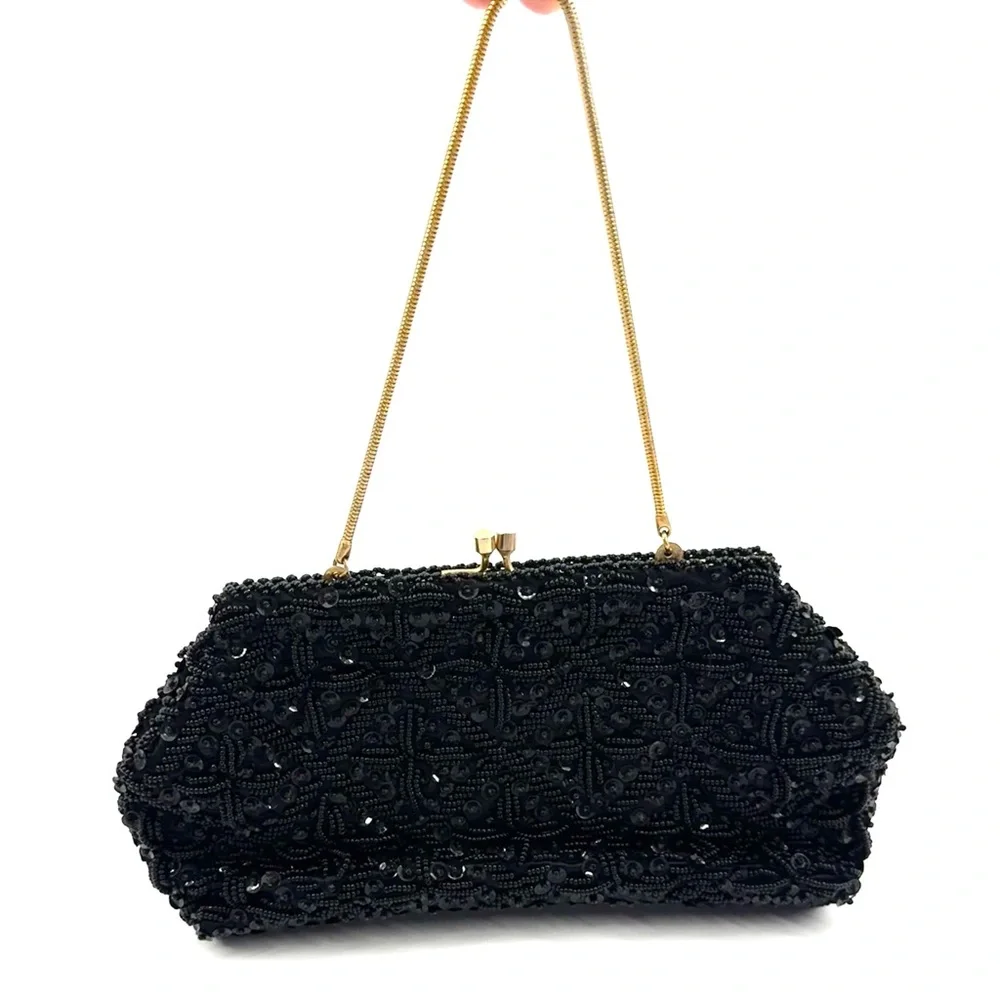 Vintage 50’s Beaded/Sequin Evening Bag/Cocktail Clutch - Picture 1 of 10
